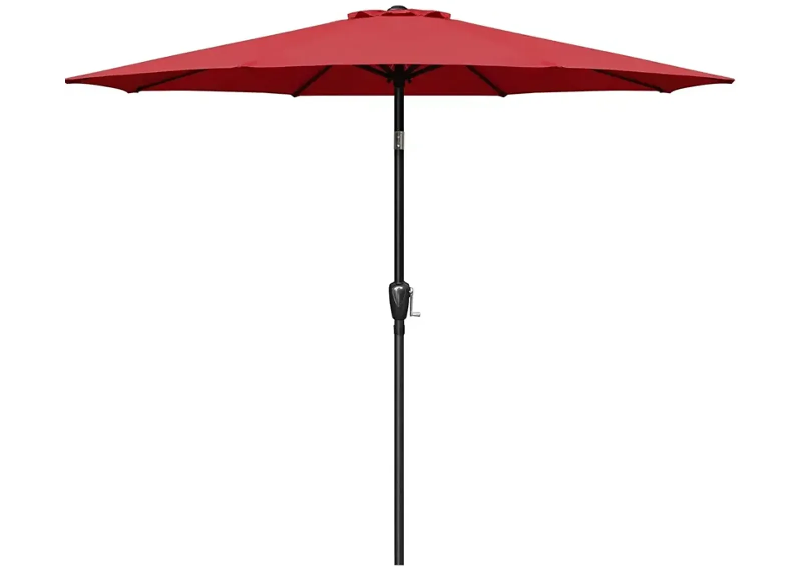 9 ft Outdoor Market Table Patio Umbrella with Button Tilt, Crank and 8 Sturdy Ribs for Garden