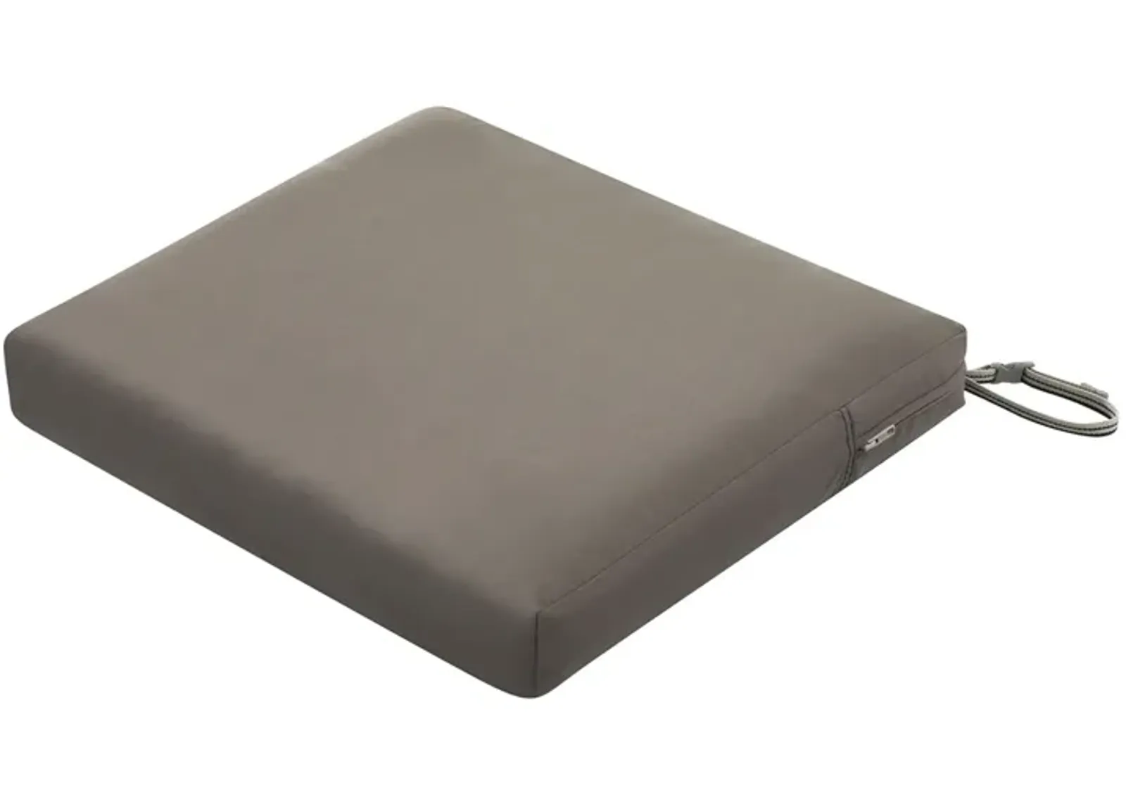 Classic Accessories Ravenna Seat Cushion, 21"W x 19"D x 3"Thick, Dark Taupe