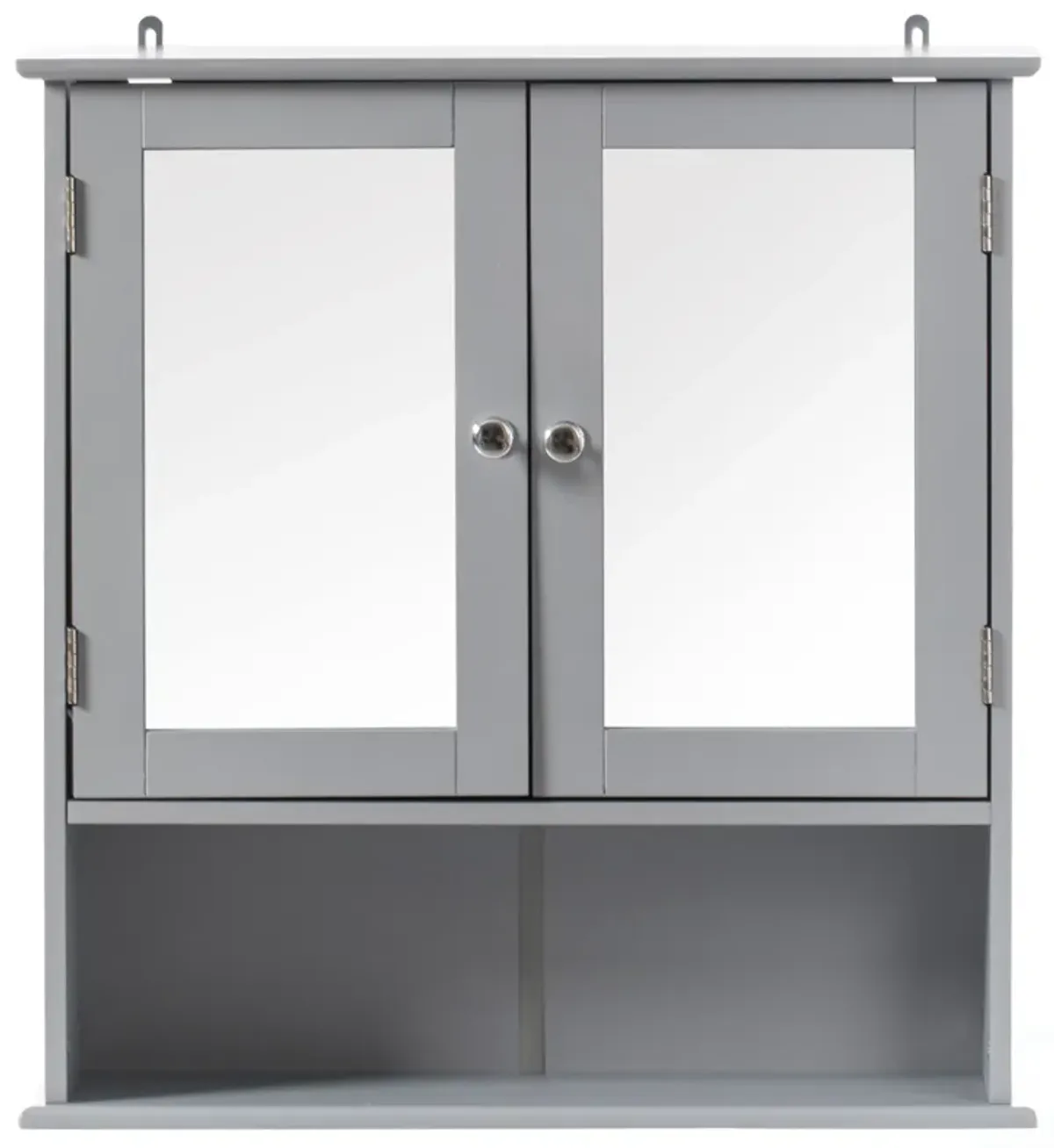 Gray Mirror Wall Mounted Cabinet For the Bathroom and Vanity with Adjustable Shelves