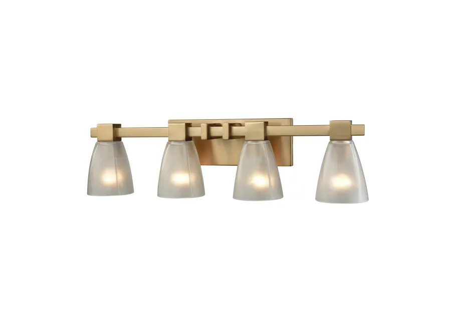 Ensley 28'' Wide 4-Light Brass Vanity Light