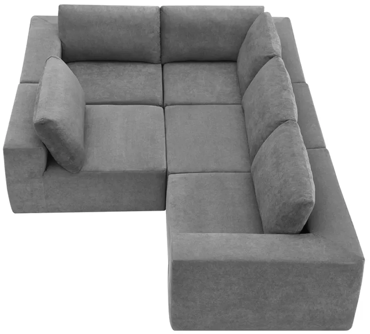 Merax Luxury L Shaped Terry Cloth Sectional Sofa