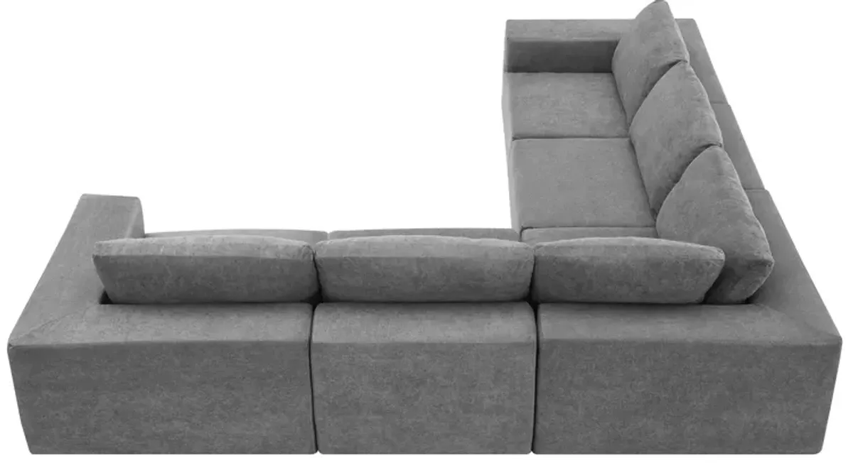 Merax Luxury L Shaped Terry Cloth Sectional Sofa