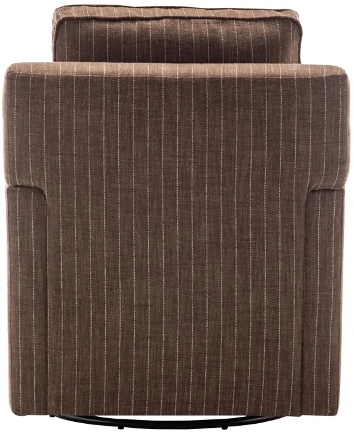 Camelot Swivel Glider Club Chair - Brown and White Stripe