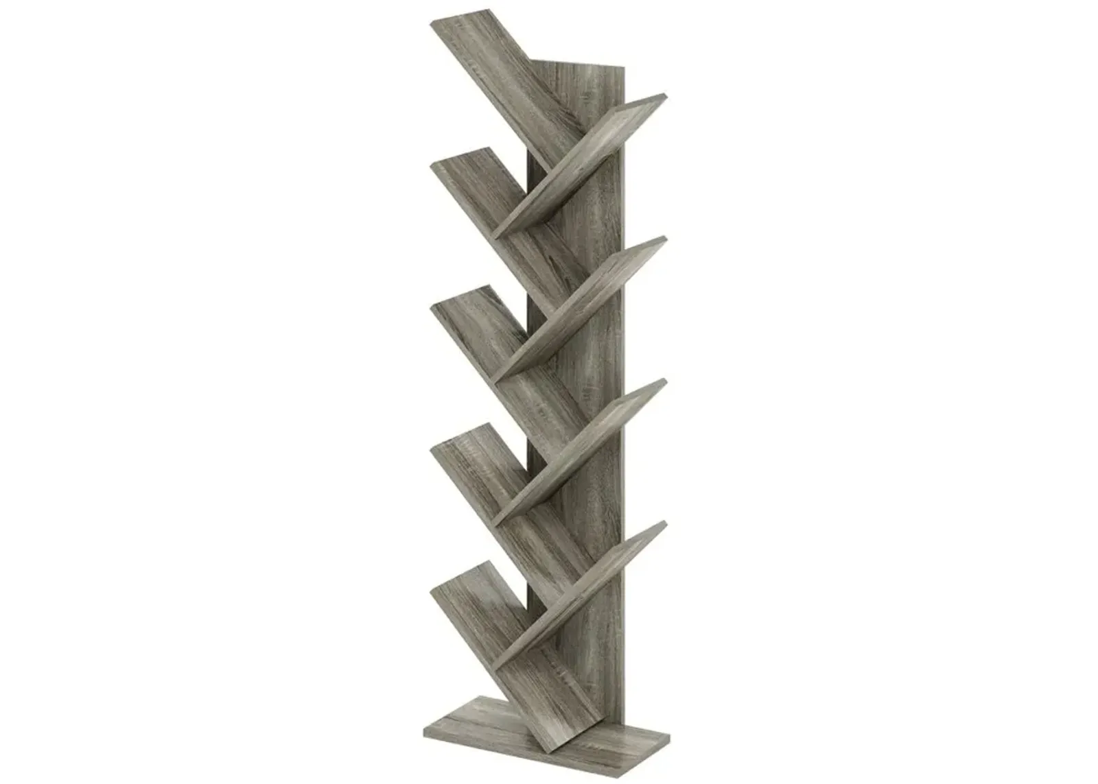 Furinno Tree Bookshelf 9-Tier Floor Standing Tree Bookcase, French Oak