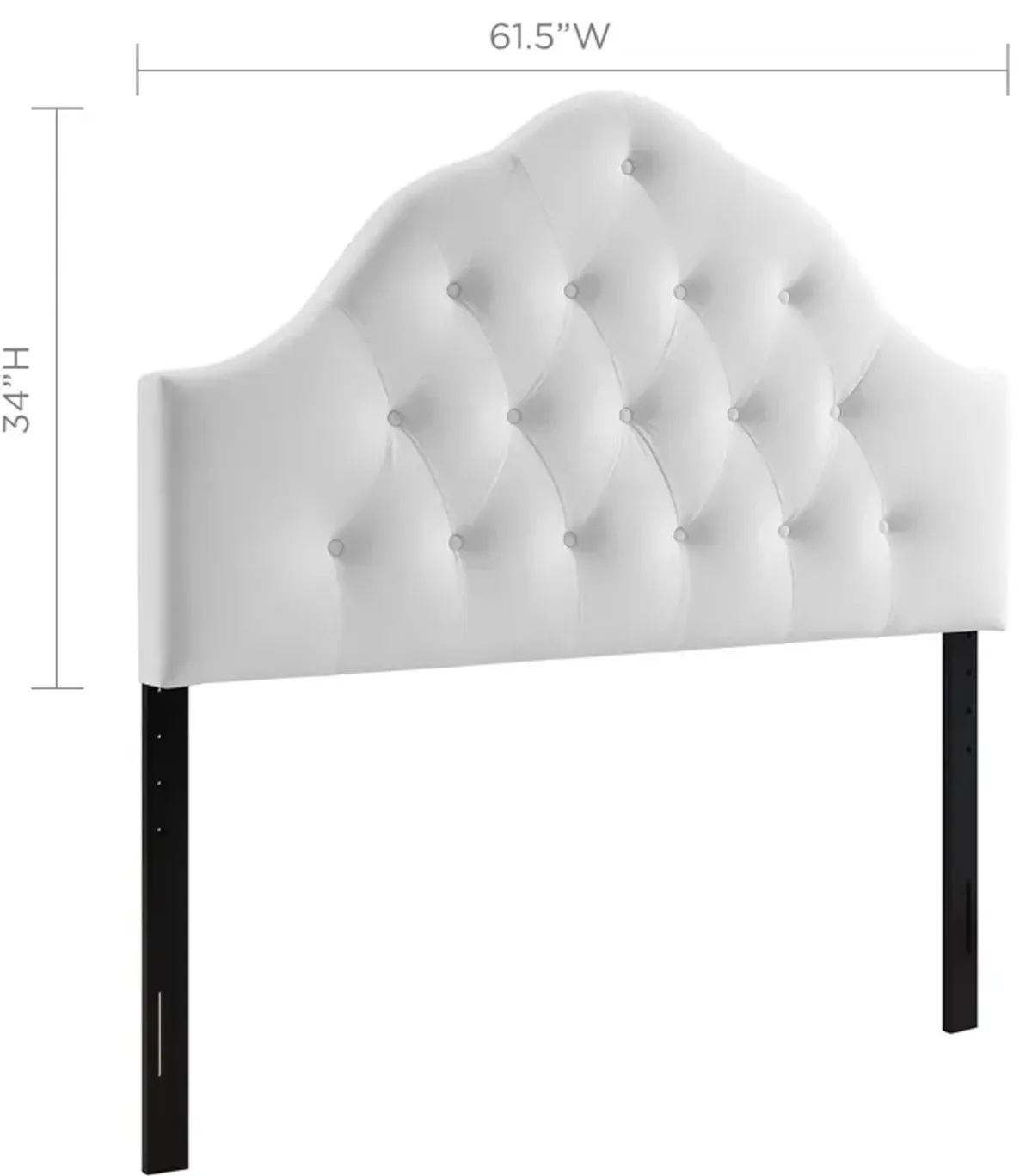 Modway - Sovereign Queen Diamond Tufted Performance Velvet Headboard