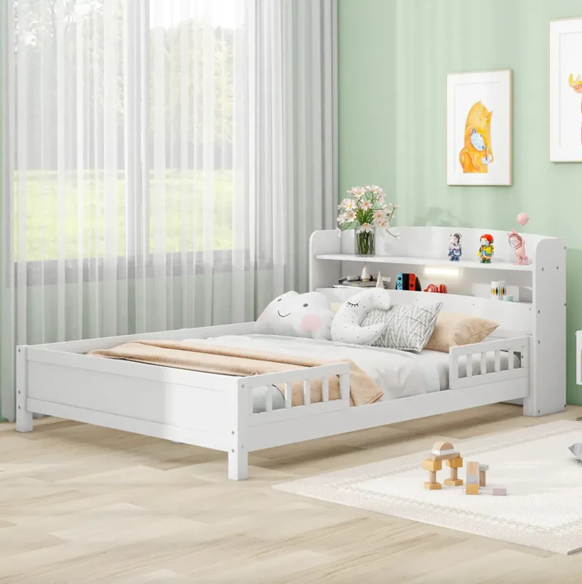 Merax Platform Bed with Built-in LED Light