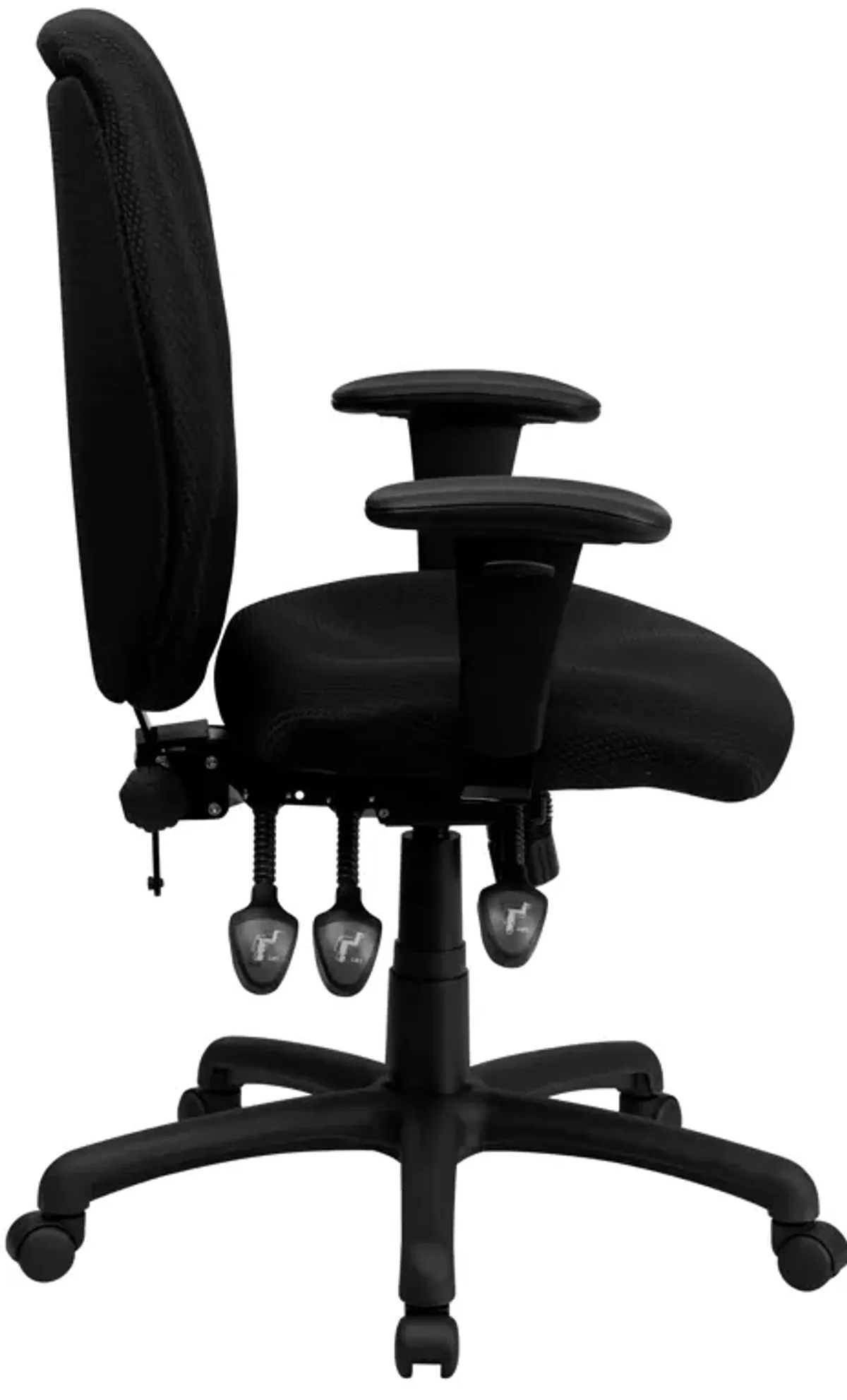 Rochelle High Back Fabric Multifunction Ergonomic Executive Swivel Office Chair with Adjustable Arms