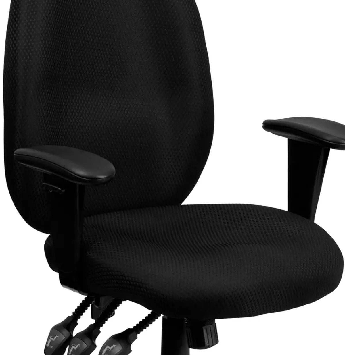 Rochelle High Back Fabric Multifunction Ergonomic Executive Swivel Office Chair with Adjustable Arms