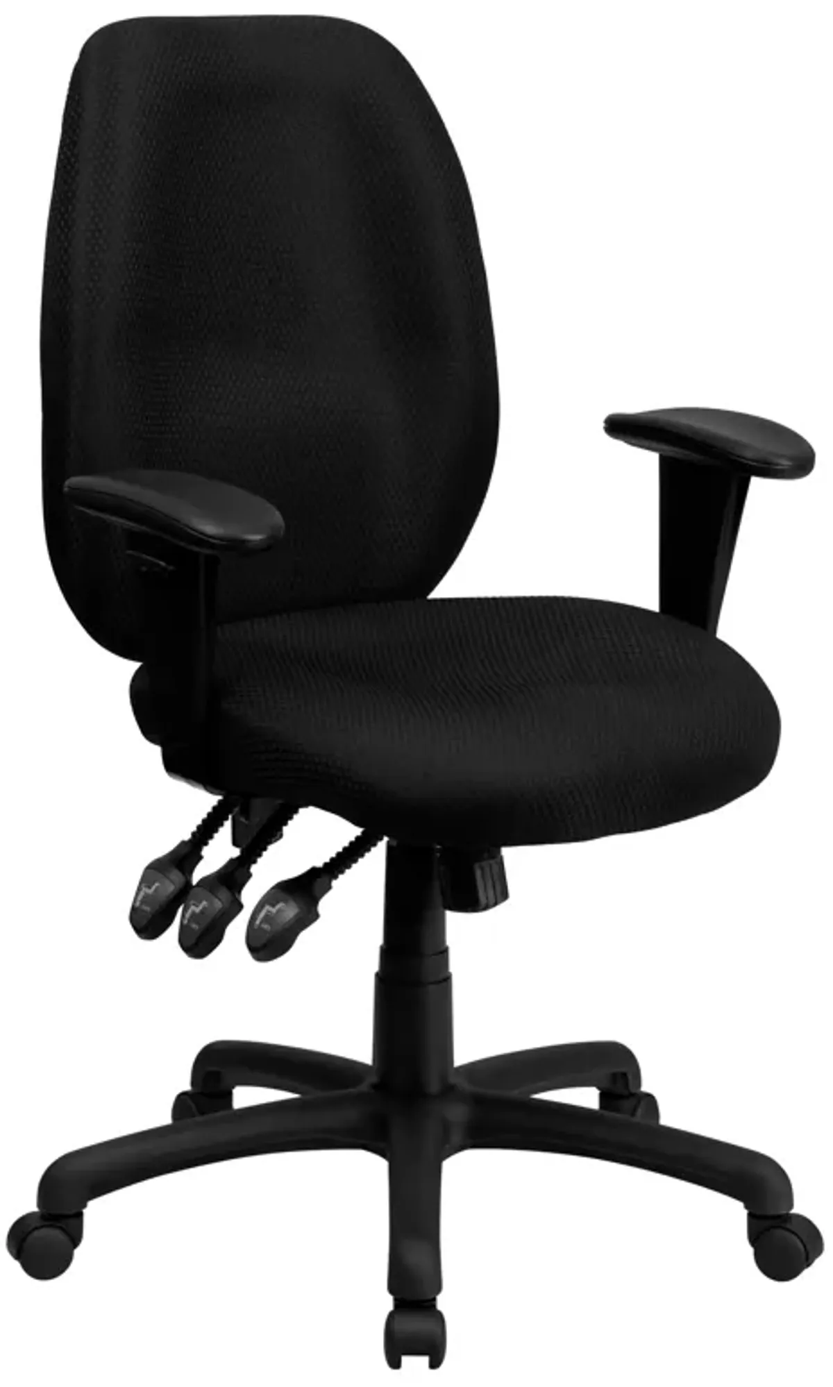 Rochelle High Back Fabric Multifunction Ergonomic Executive Swivel Office Chair with Adjustable Arms