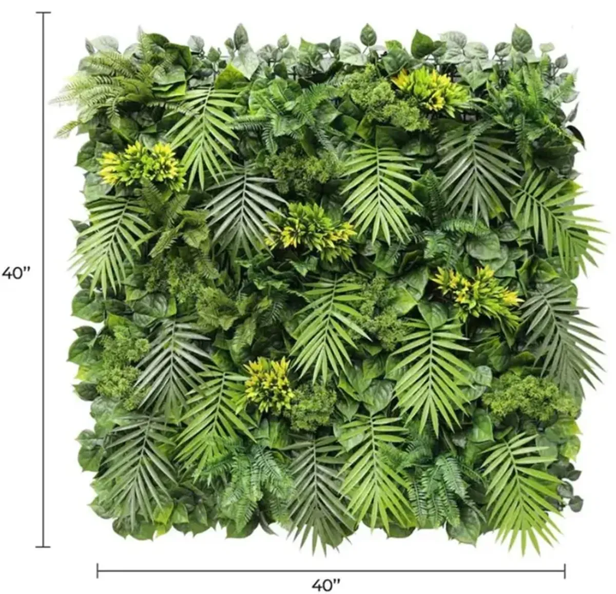 Luxury Flowering Hawaiian Sunrise Artificial Vertical Garden 40" x 40" 11SQ FT Commercial Grade UV Resistant