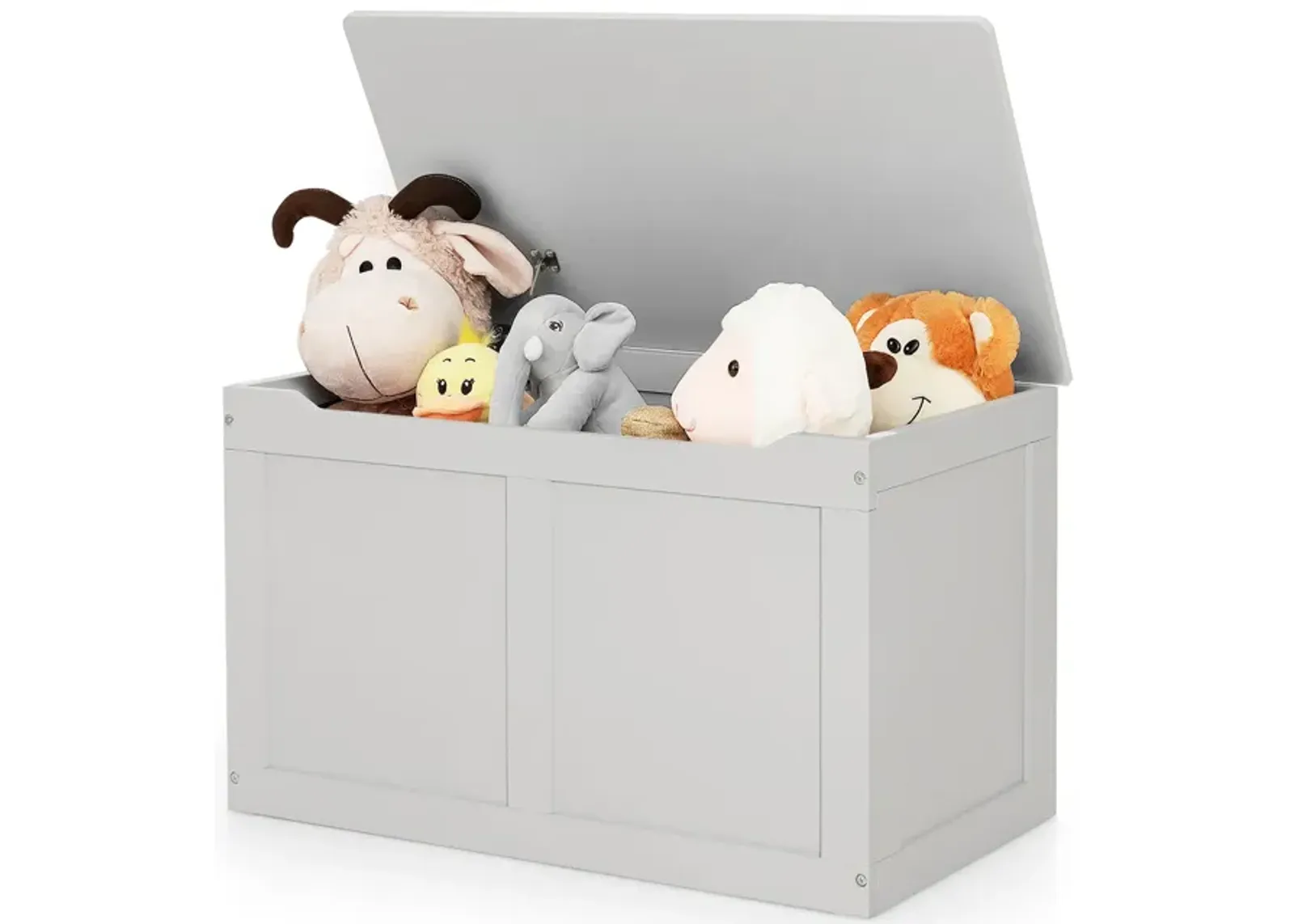 Safety Hinge Wooden Chest Organizer Toy Storage Box