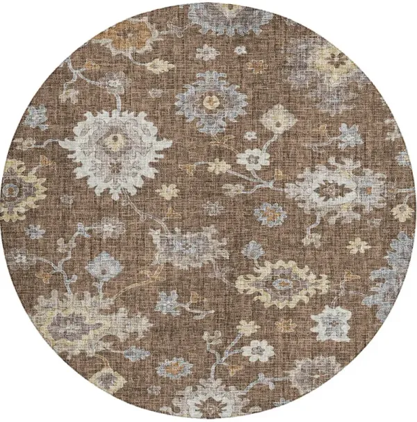 Portico PO6 Chocolate 8' Round Rug