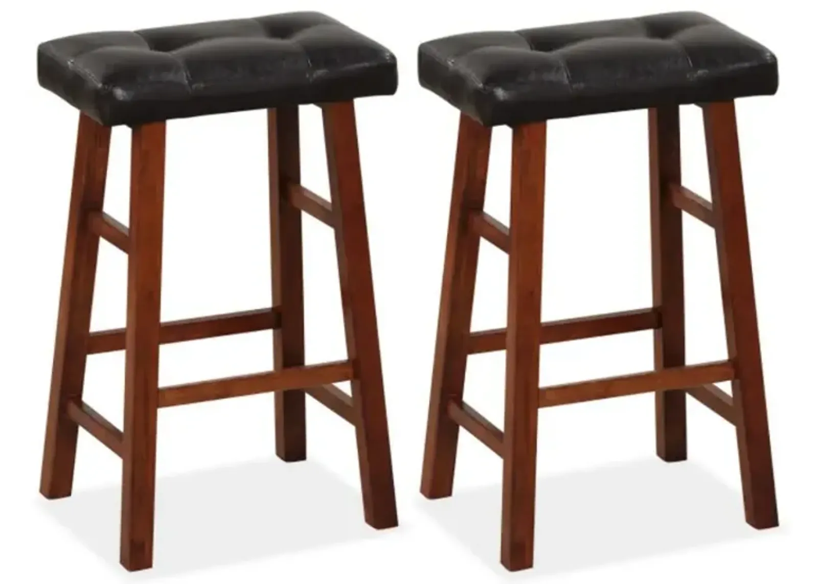 Set of 2 Modern Backless Bar Stools with Padded Cushion-29 inches