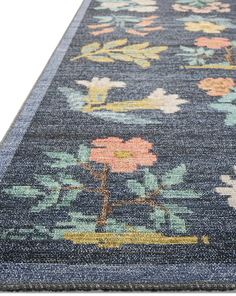 Rosa RSA-03 Navy 2''6" x 9''6" Rug by Rifle Paper Co.