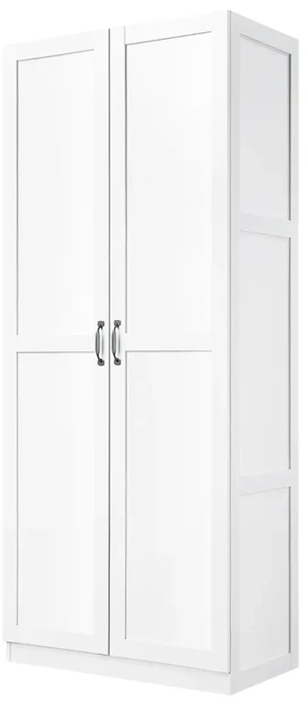 Hopkins White Storage Closet (Set of 2)