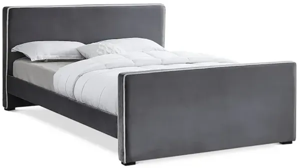 Meridian Furniture Dillard Grey Velvet Full Bed