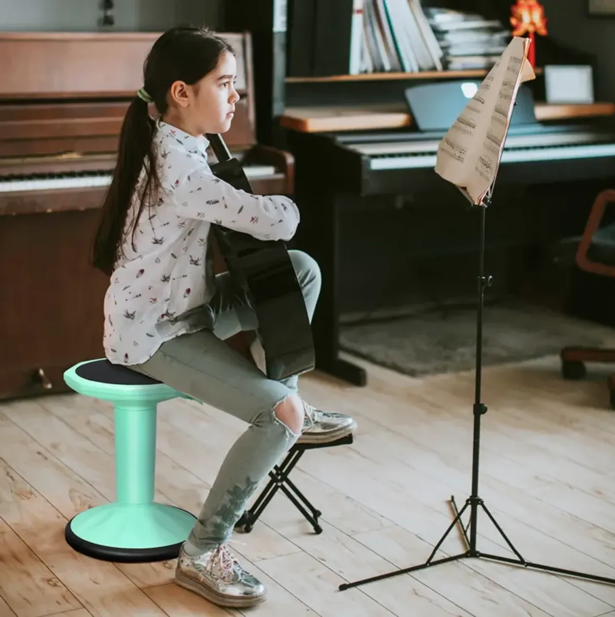 Adjustable-Height Wobble Chair Active Learning Stool for Office Stand Up Desk