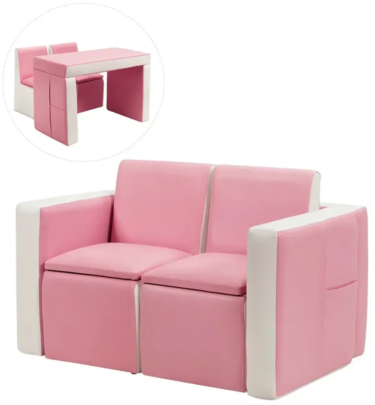 Multi-functional Kids Sofa Table Chair Set