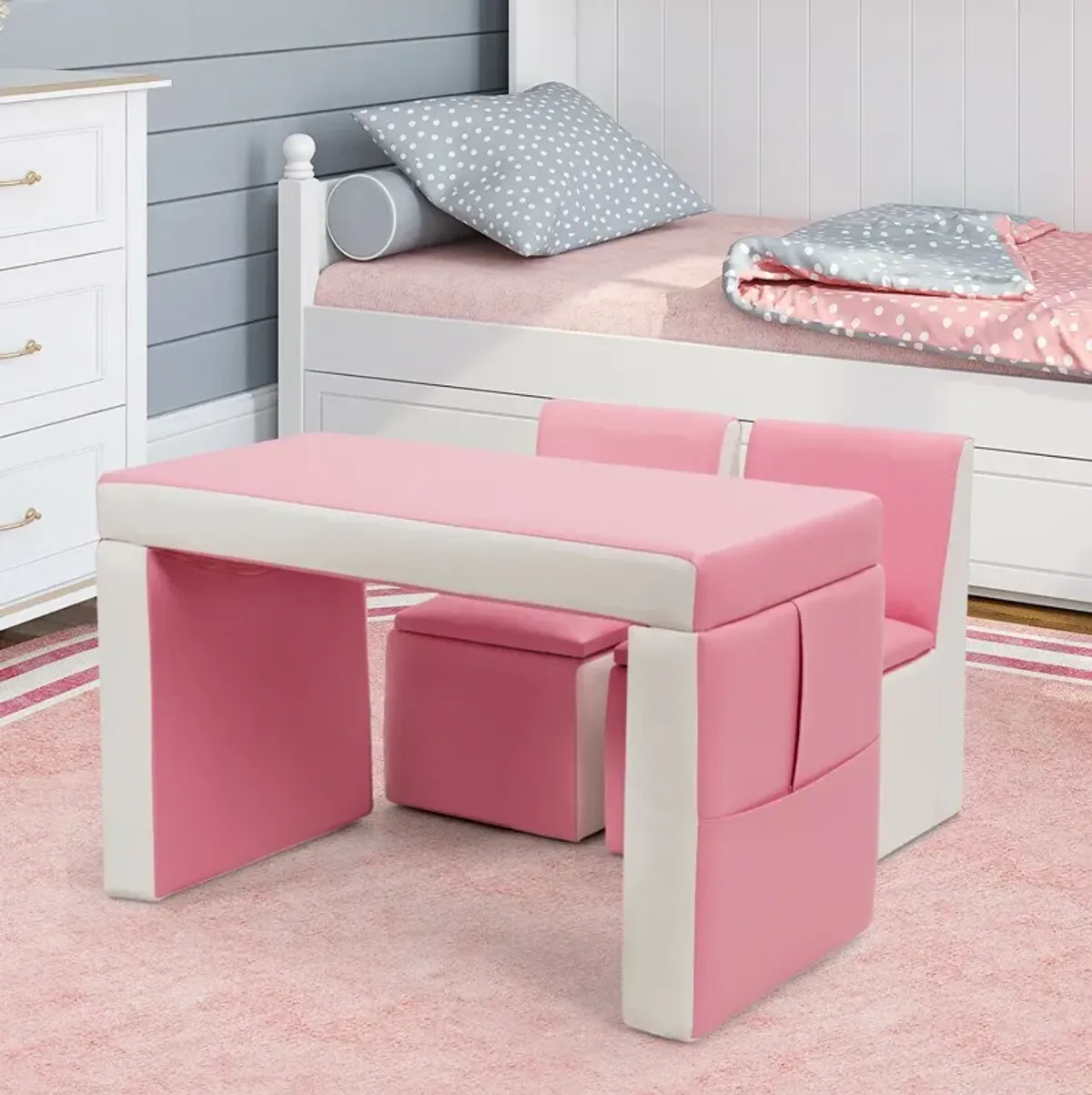 Multi-functional Kids Sofa Table Chair Set