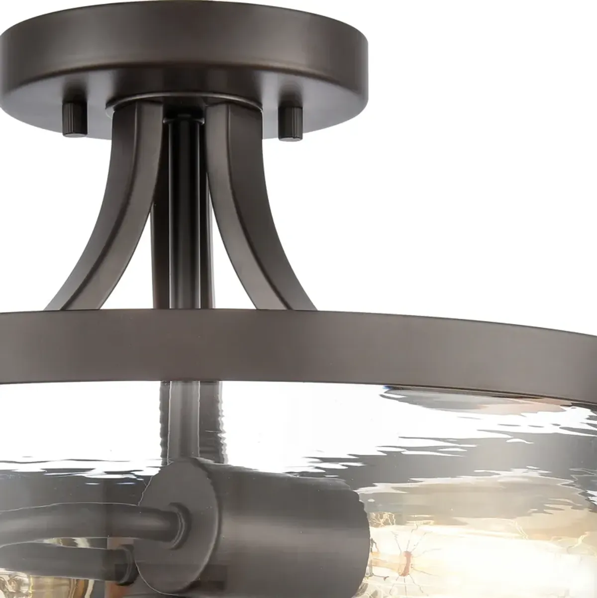 Calistoga 13'' Wide 2-Light Bronze Semi Flush Mount