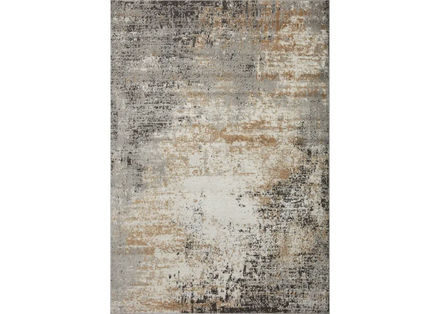 Bianca BIA01 Stone/Gold 3'4" x 5'7" Rug