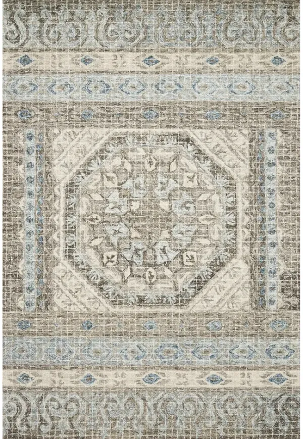 Tatum TW02 Stone/Blue 2'6" x 7'6" Rug