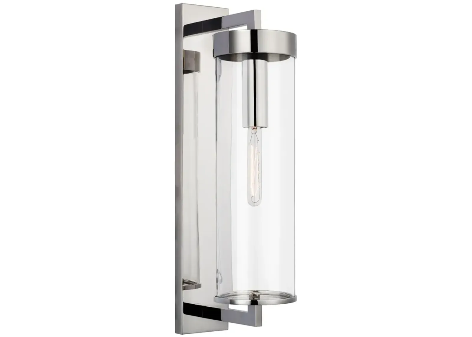 Liaison Large Brckted Outdoor Wall Sconce in Polished Nickel