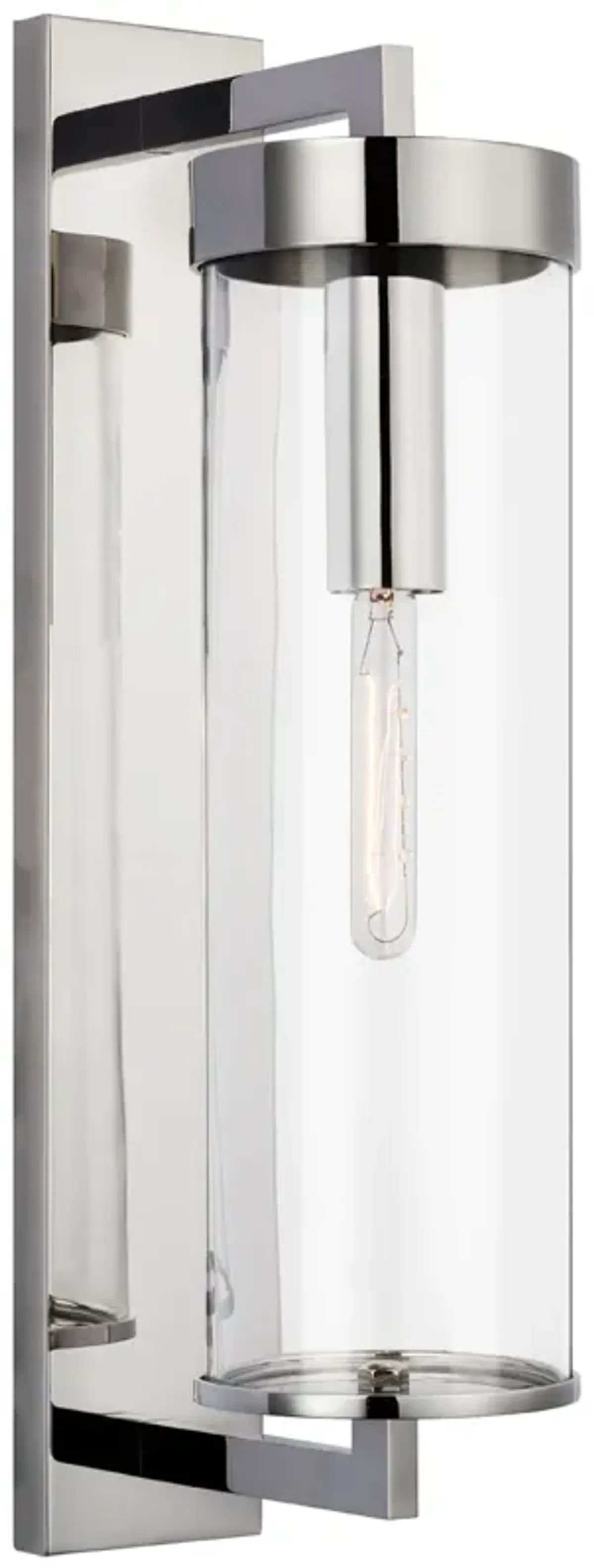Liaison Large Bracketed Outdoor Wall Sconce in Polished Nickel