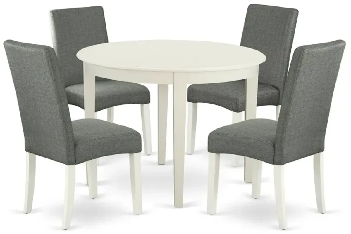 Dining Room Set Linen White, BODR5-LWH-07