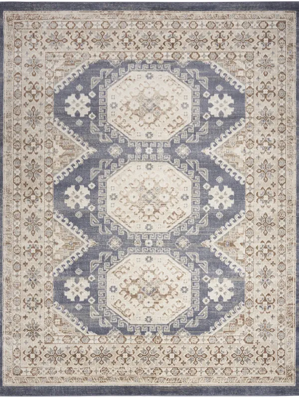 Serenity Home SRH01 Ivory/Blue 5'3" x 7'3" Rug