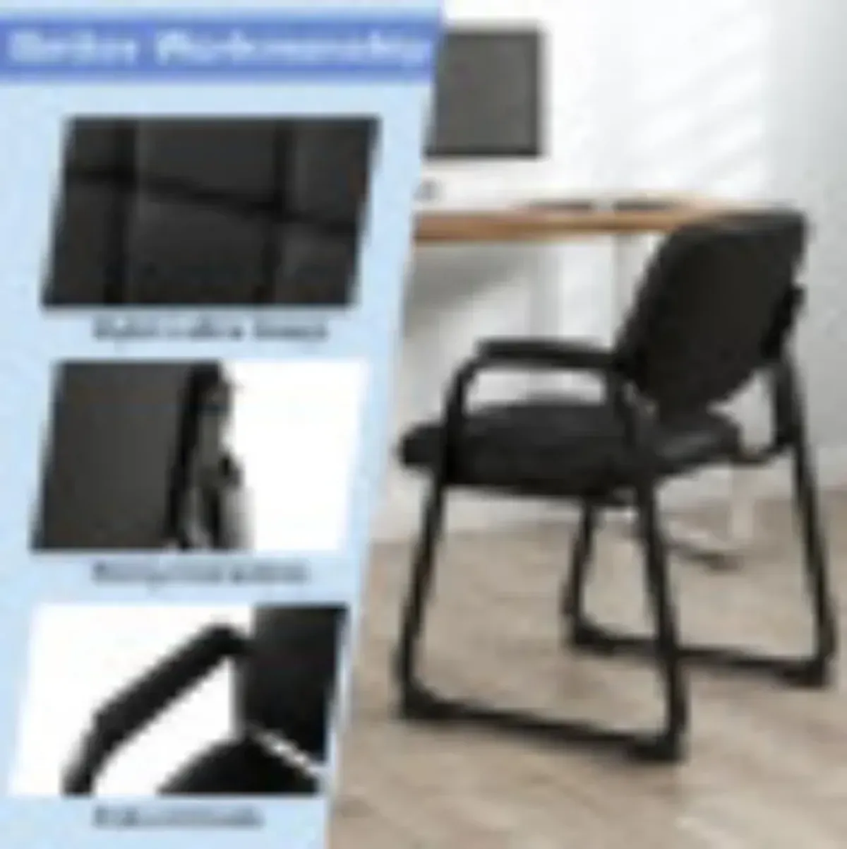 Hivvago Upholstered Waiting Room Chair with Armrest and Ergonomic Backrest