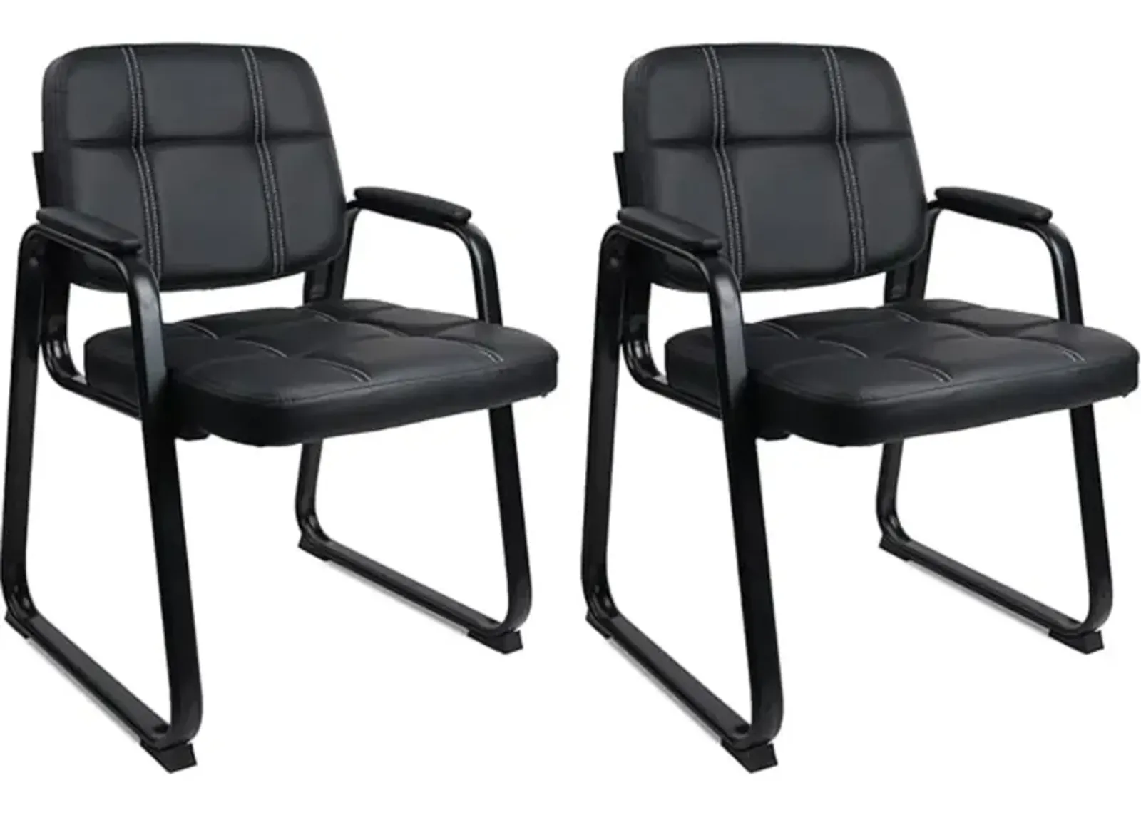 Hivvago Upholstered Waiting Room Chair with Armrest and Ergonomic Backrest