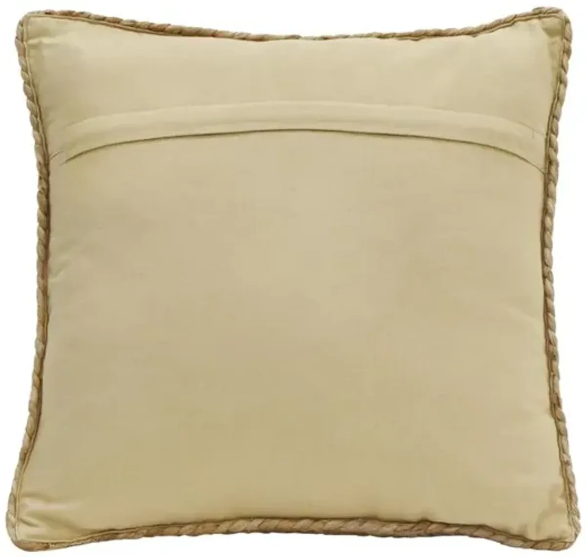 Belen Kox Black Square Jute and Cotton Accent Pillow, Belen Kox