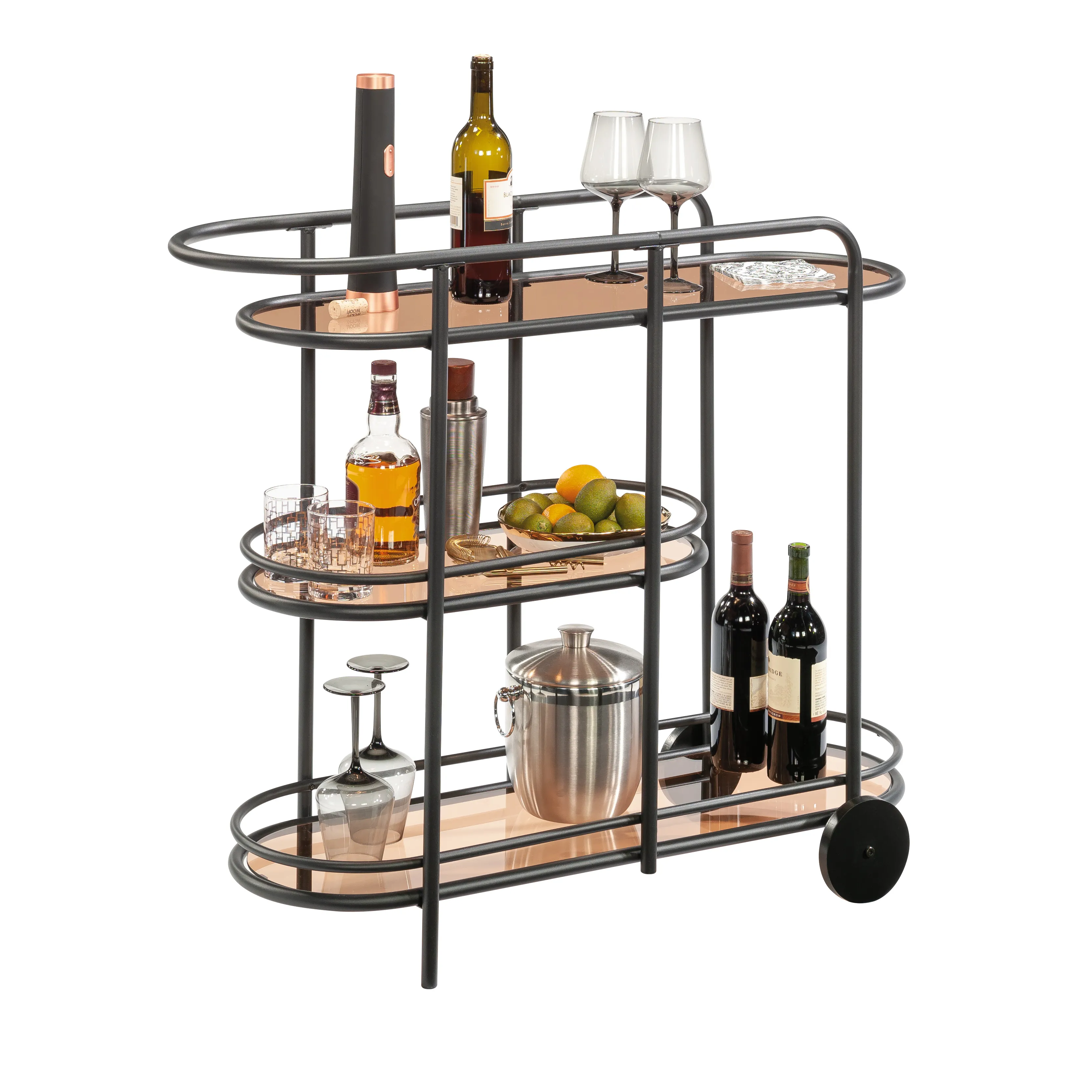 Coral Cape Bar Cart