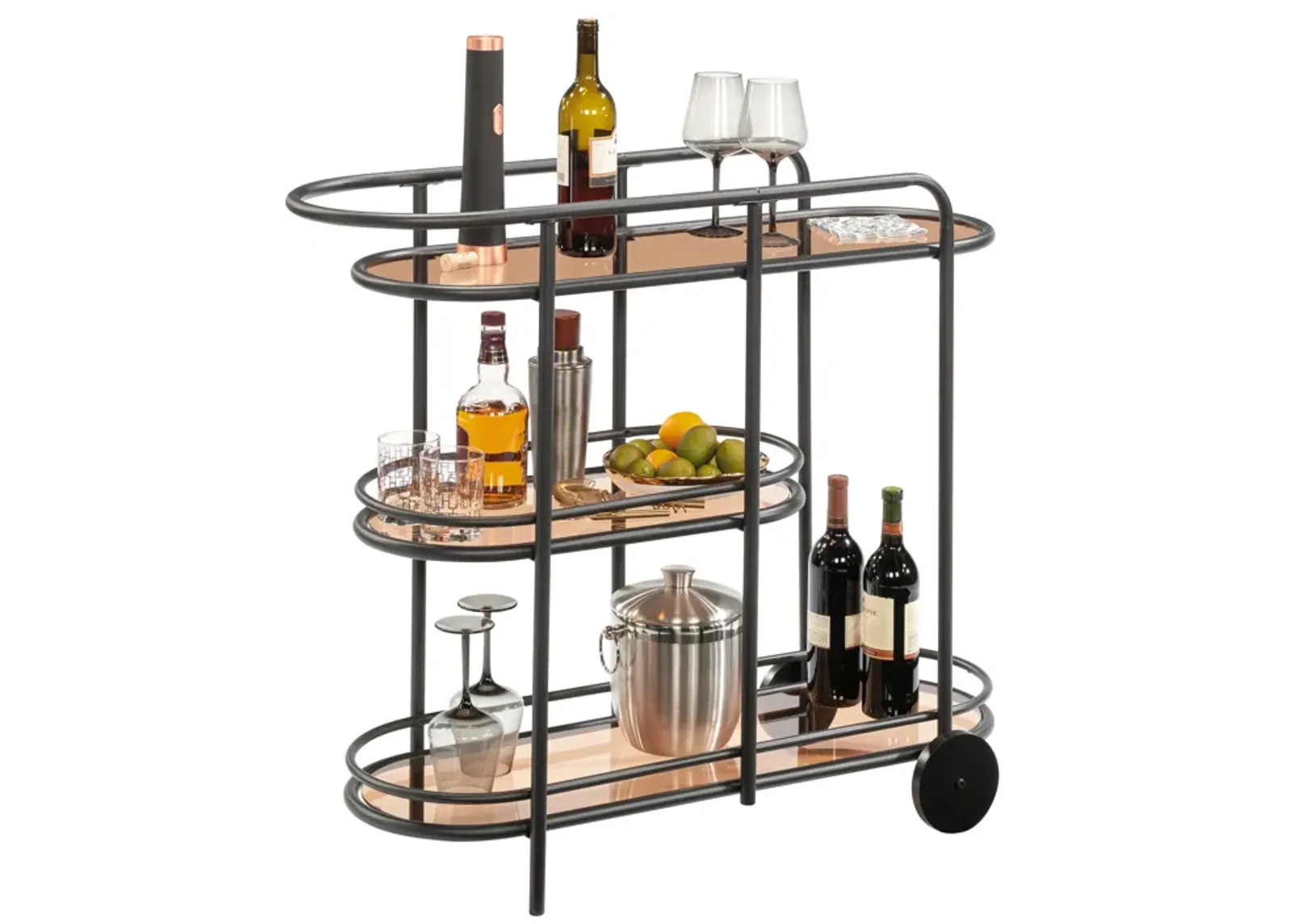 Coral Cape Bar Cart