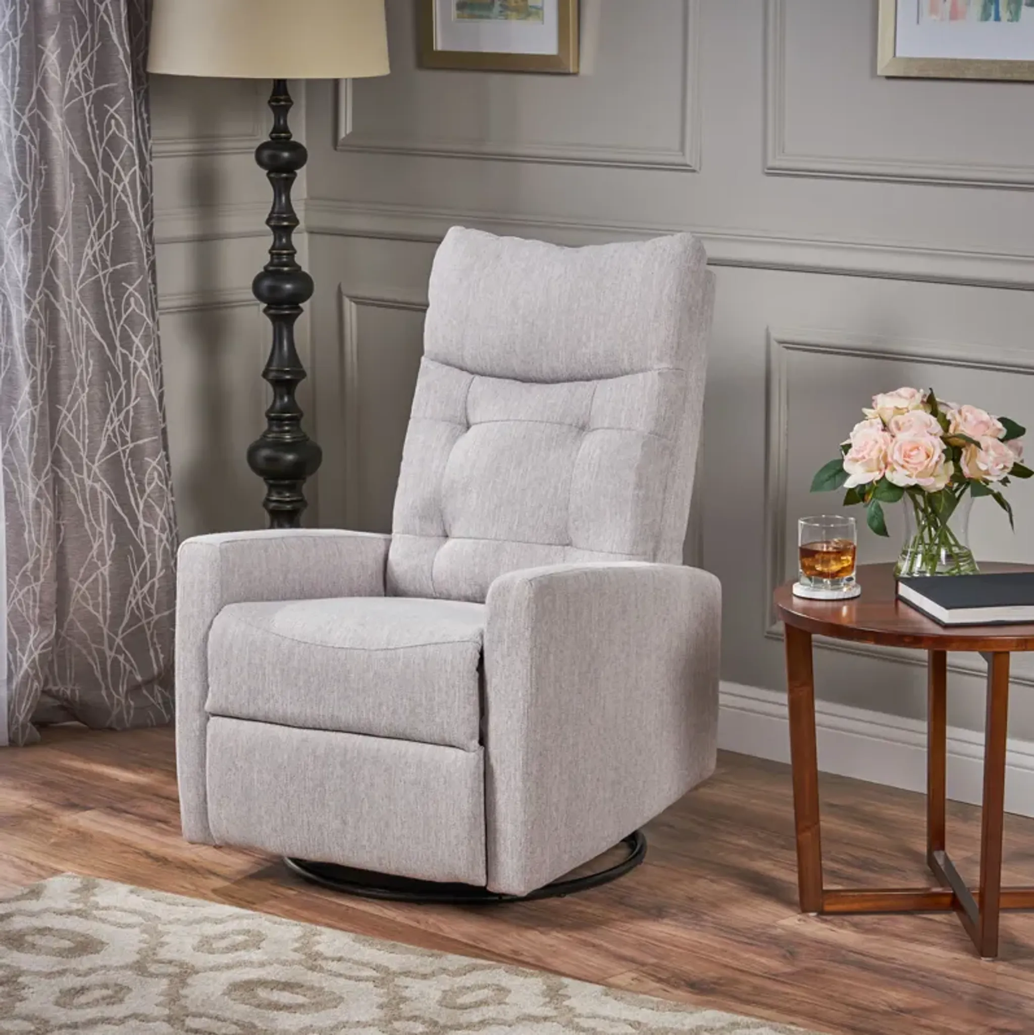 Merax High Back Swivel Glider Recliner Chair Mathis Home | Furniture.com