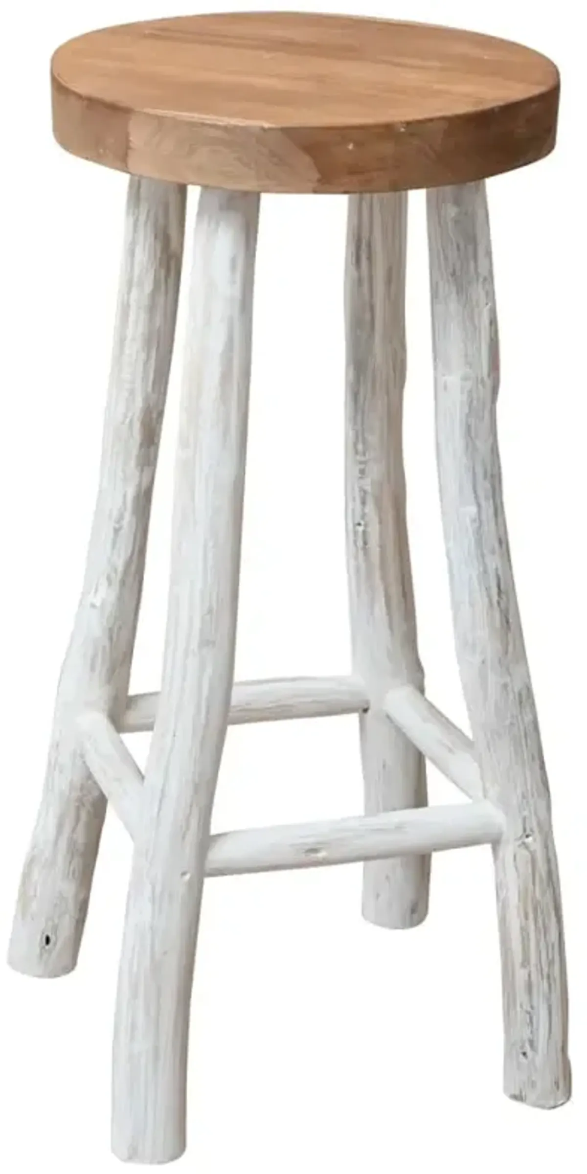 vidaXL Bar Stool Solid Teak Wood
