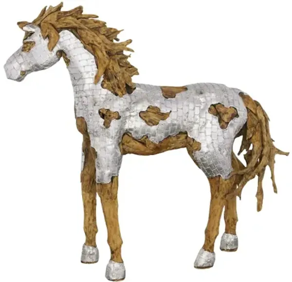 Mustang Walking Horse Armored Sculpture