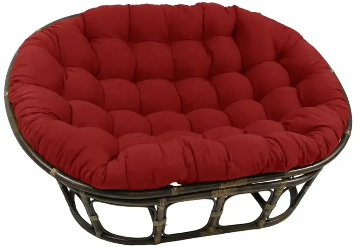 Rattan Double Papasan Chair with Twill Cushion