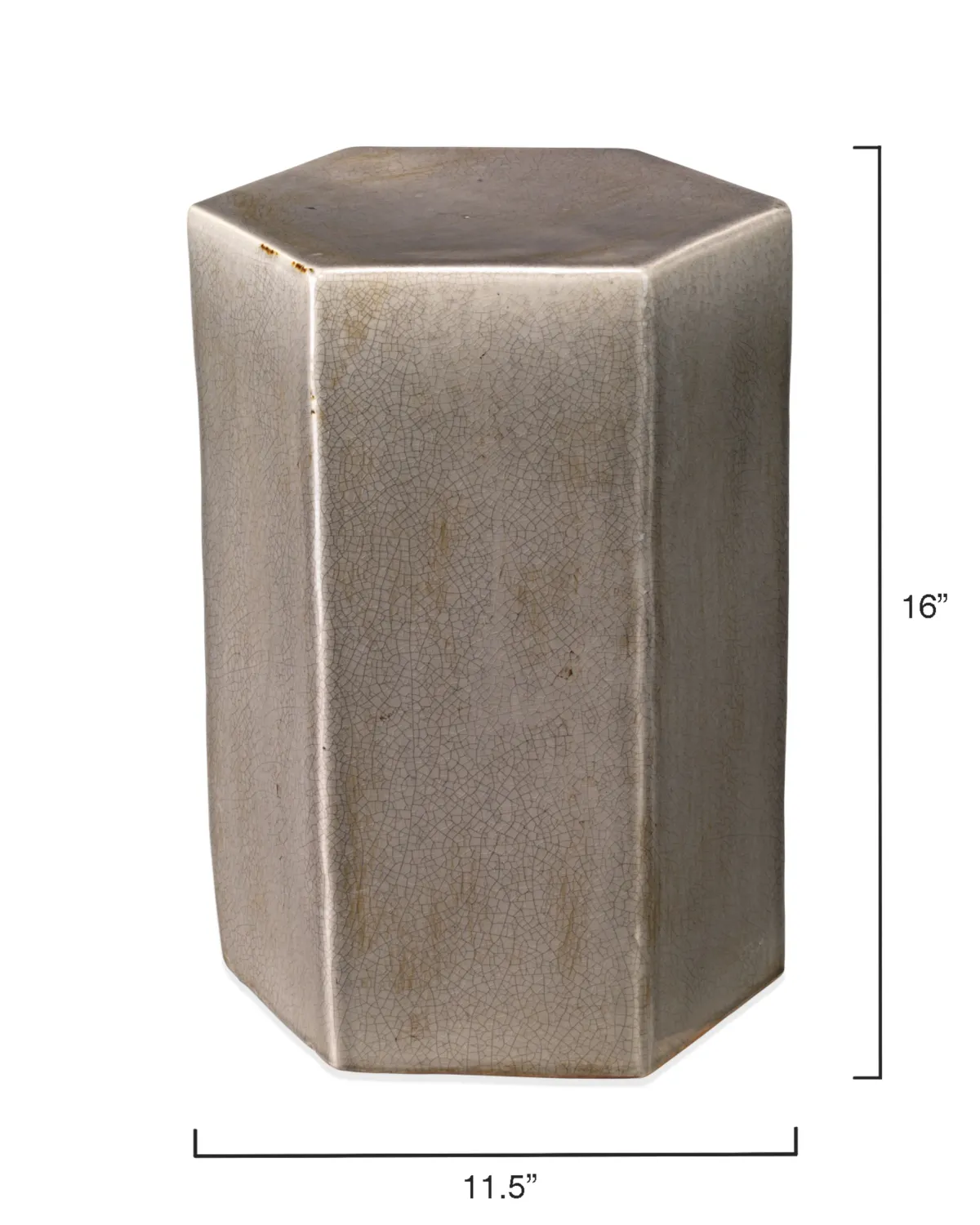 Porto Ceramic Indoor/Outdoor Side Table-Small, Gray