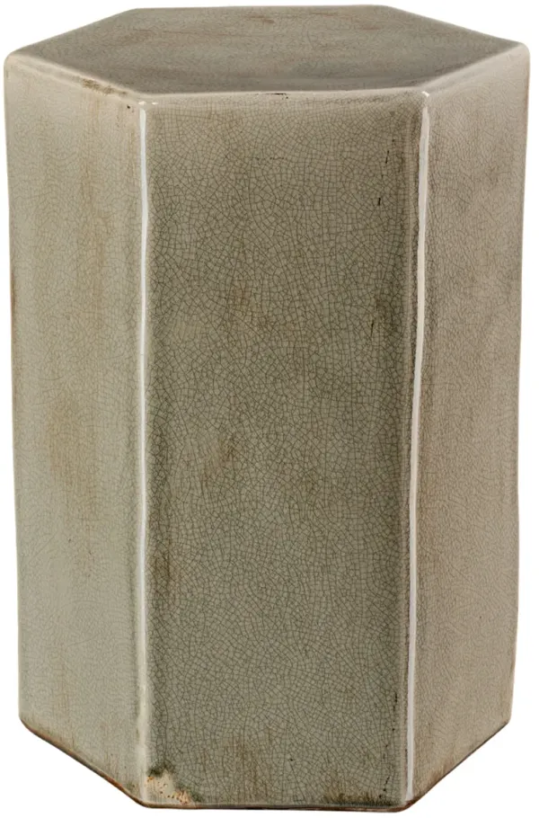 Porto Ceramic Indoor/Outdoor Side Table-Small, Gray