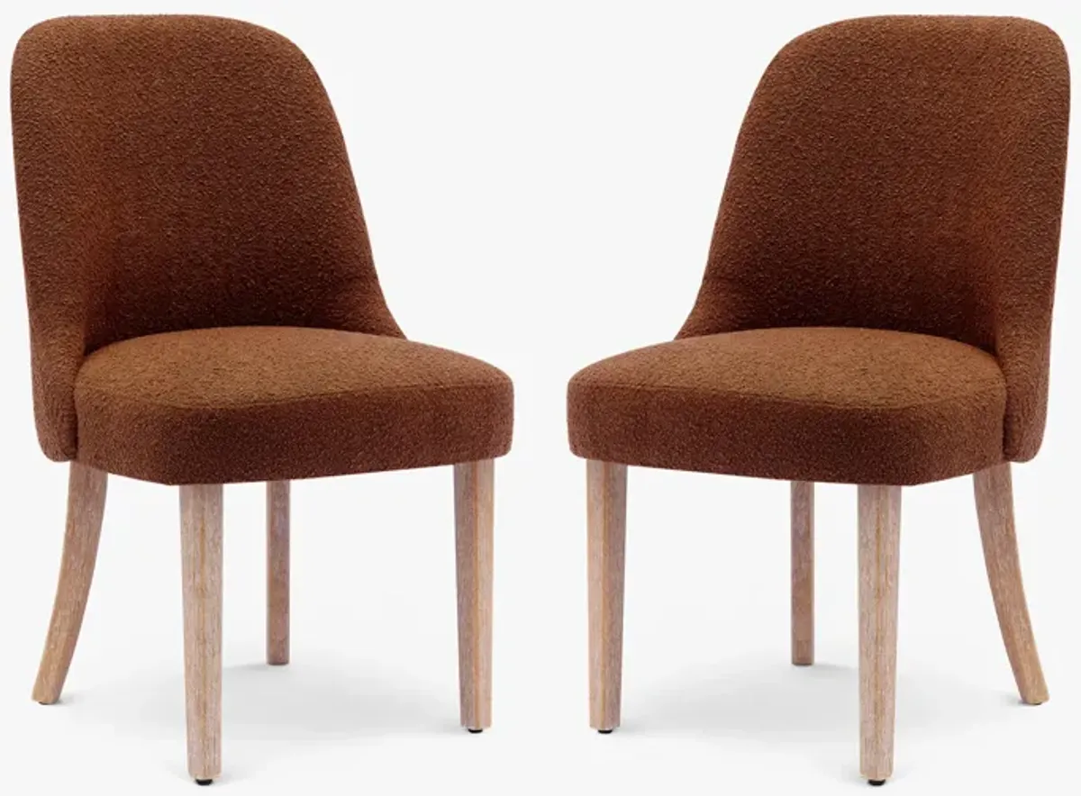 WestinTrends Mid-Century Modern Upholstered Boucle Dining Chair