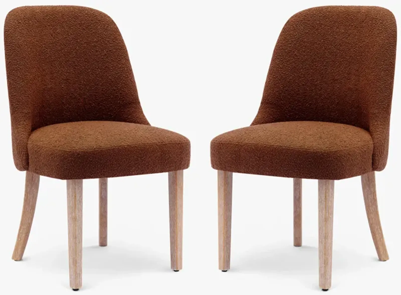 WestinTrends Mid-Century Modern Upholstered Boucle Dining Chair