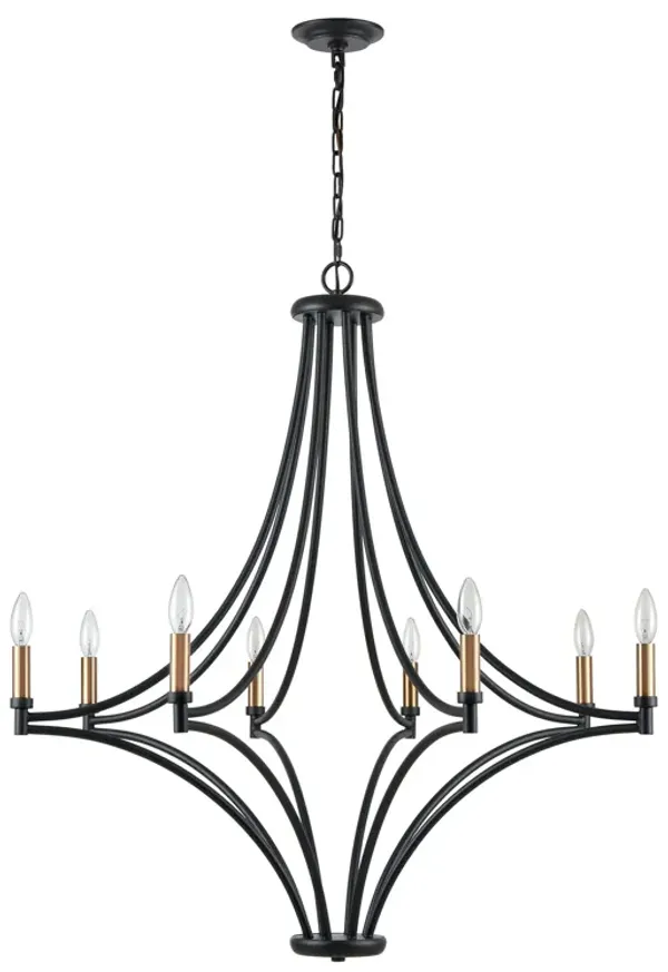 Spanish Villa 36'' Wide 8-Light Chandelier