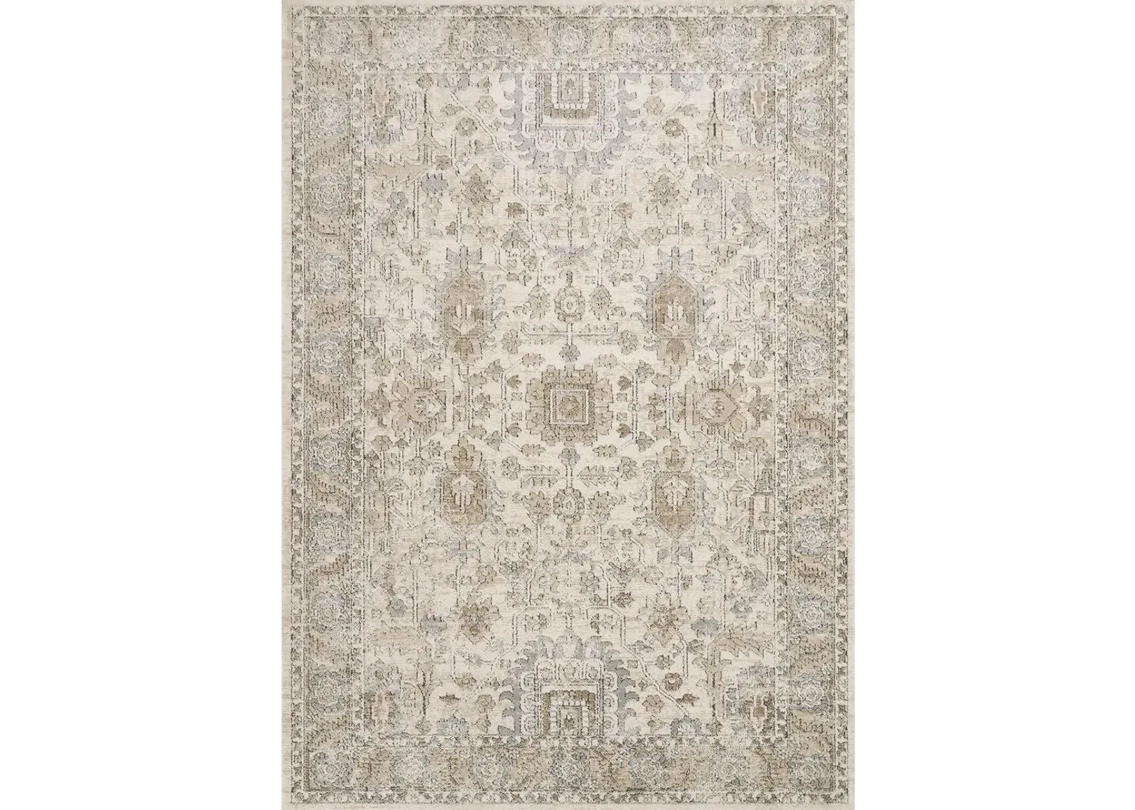 Teagan TEA03 Ivory/Sand 5'3" x 7'6" Rug