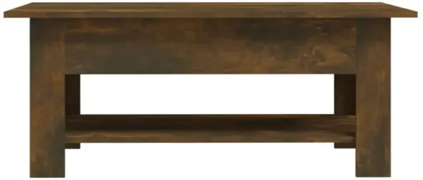 vidaXL Coffee Table Smoked Oak 40.2"x21.7"x21.7" Chipboard