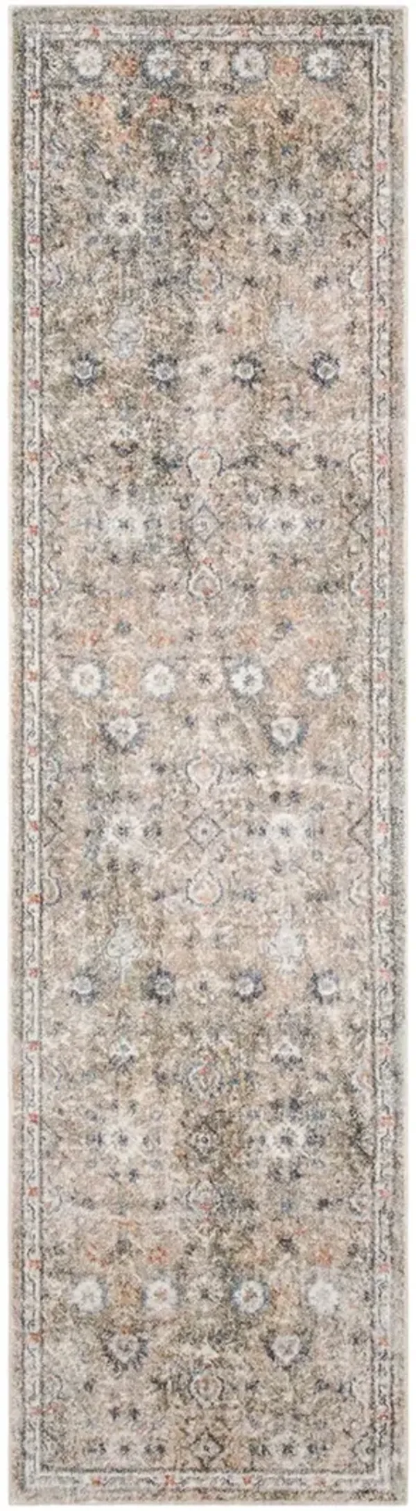 Astra Machine Washable ASW16 Silver/Taupe 2'2" x 8' Rug