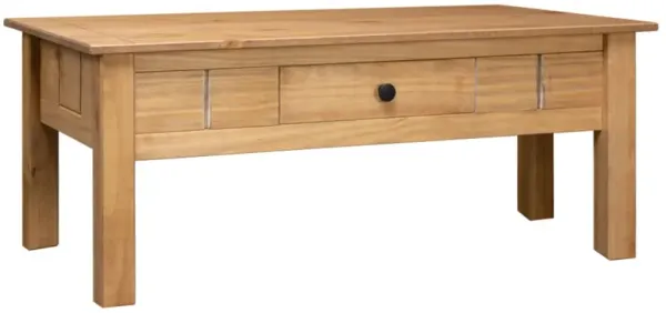 vidaXL Coffee Table 39.4"x23.6"x17.7" Solid Pine Wood Panama Range