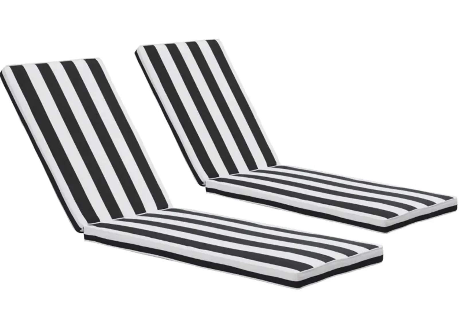 2 Pieces Set Outdoor Lounge Chair Cushion Replacement Patio Furniture Seat Cushion Chaise Lounge