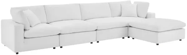 Commix Down Filled Overstuffed Performance Velvet 5-Piece Sectional Sofa